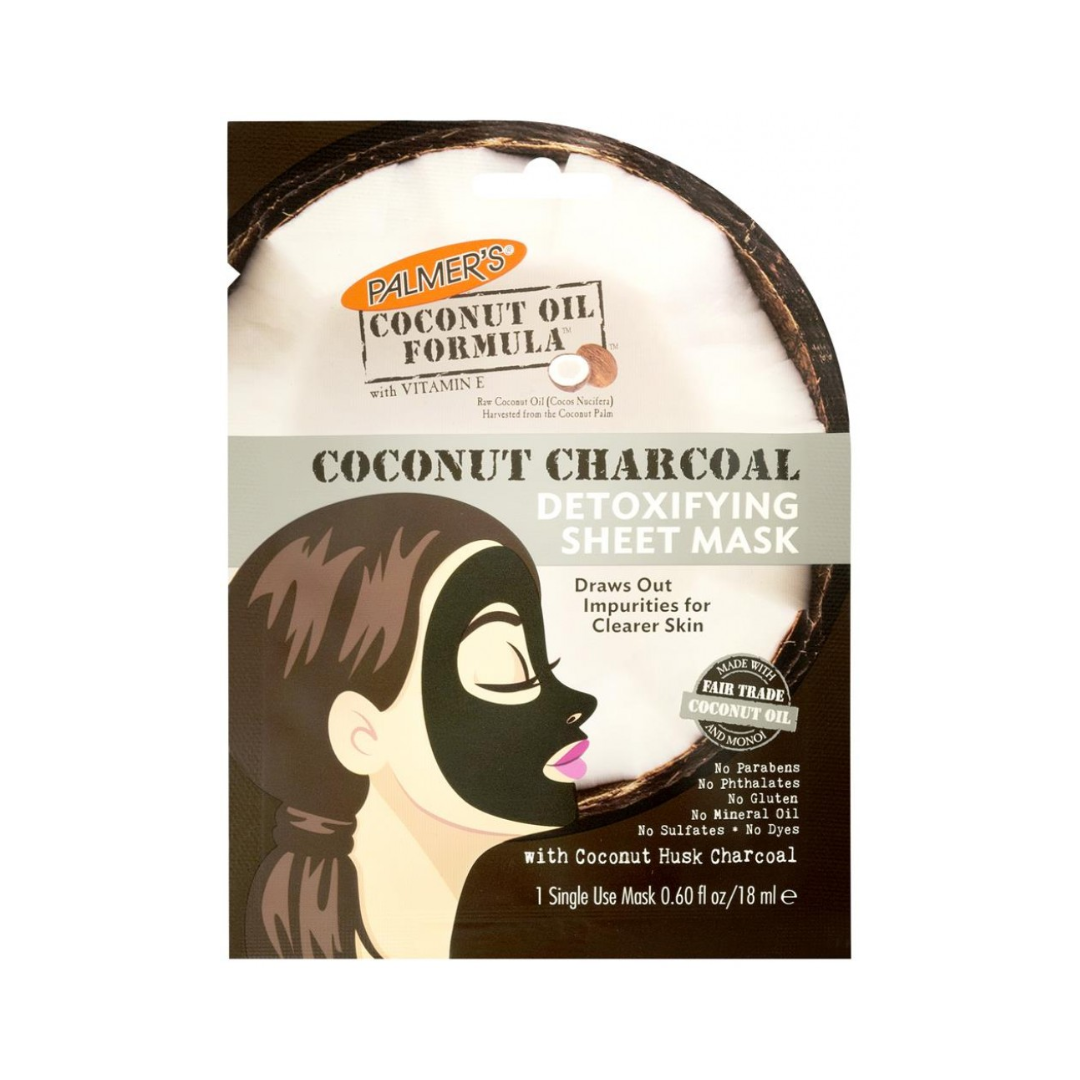 palmers – masque hydratant coconut oil & charbon 20ml