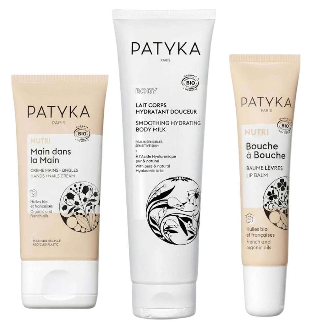 patyka – lait corps+nutri mains+nutri bouche coffret