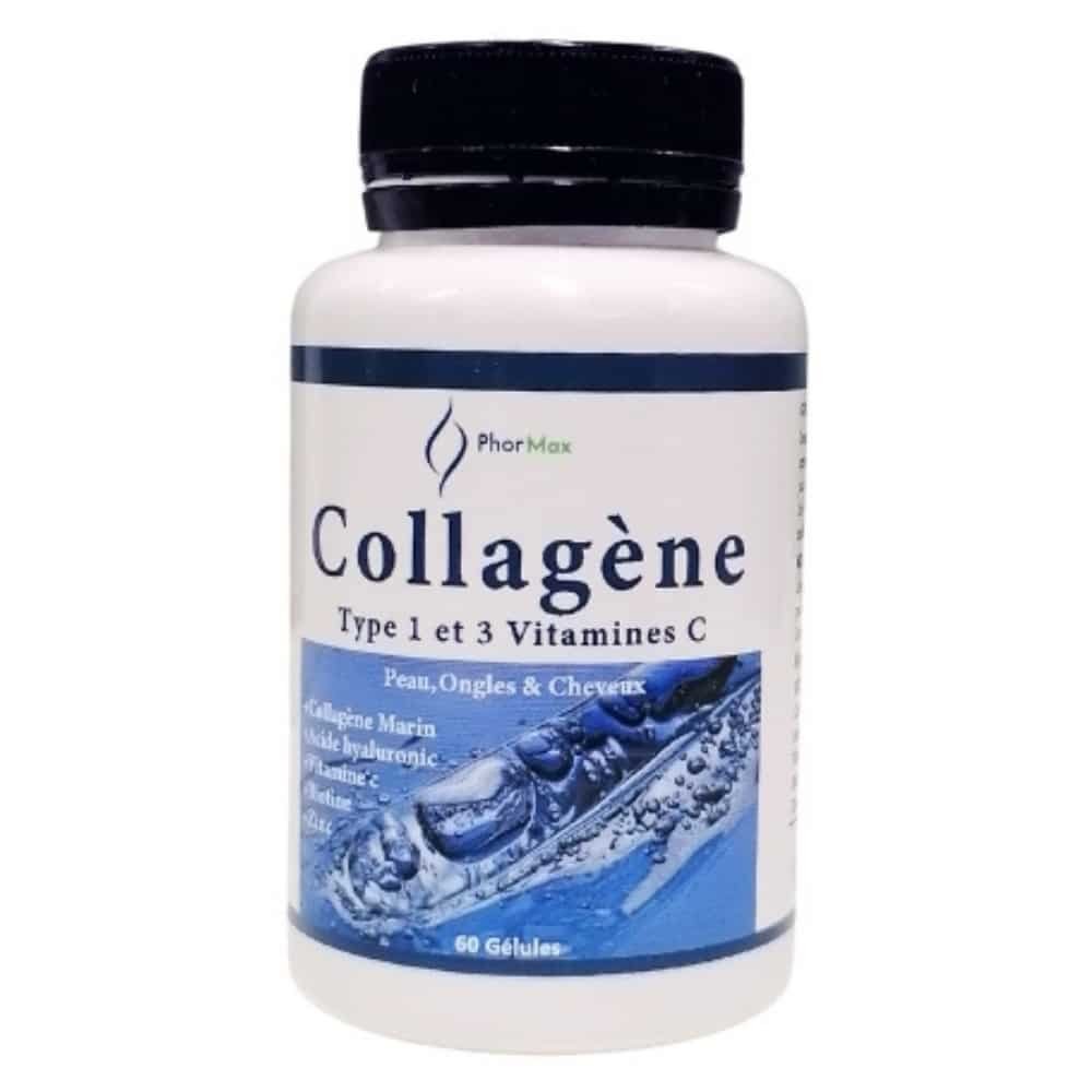 phormax – collagene type 1 et 3 vitamines c peau, ongles et cheveux – 60 gelules