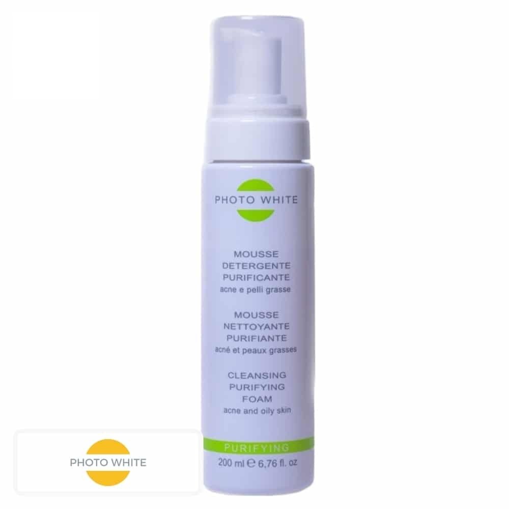 photo white – mousse nettoyante purifiante – 200ml