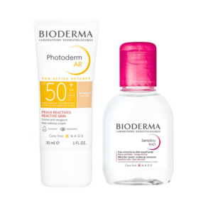 🎁 pack 🎁 – bioderma – photoderm ar spf50 naturel 30ml + sensibio h2o 100ml pack