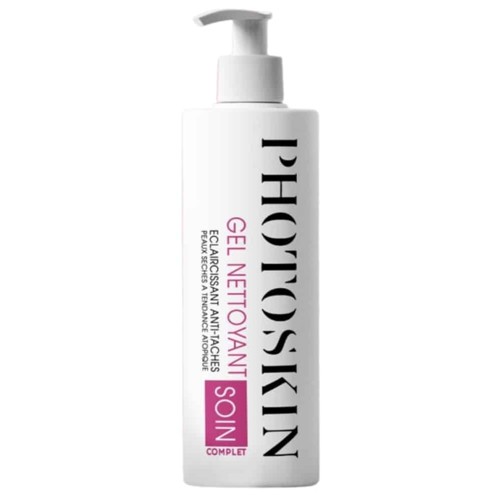 photoskin – gel nettoyant eclaircissant anti taches peau seche soin complet – 400ml