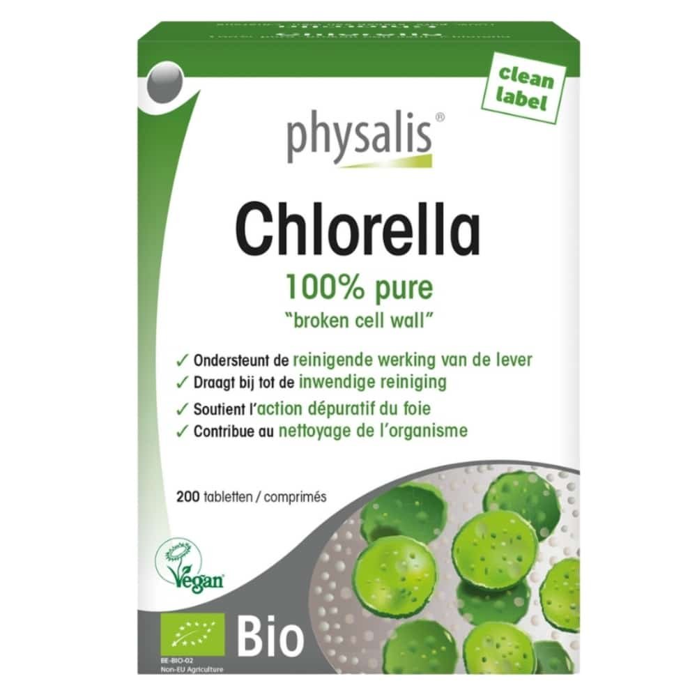 physalis – chlorella 100% pure action du foie – 200 comprimes