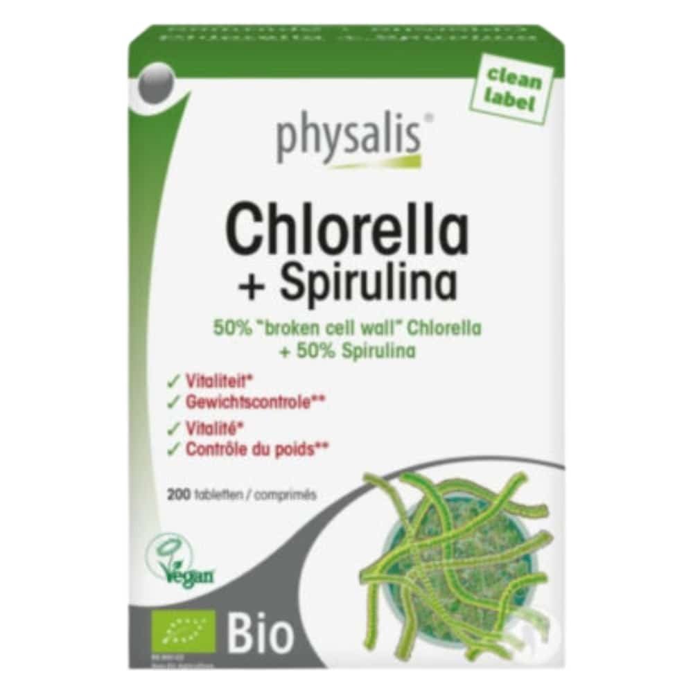physalis – chlorella + spiruline – 200 comprimes