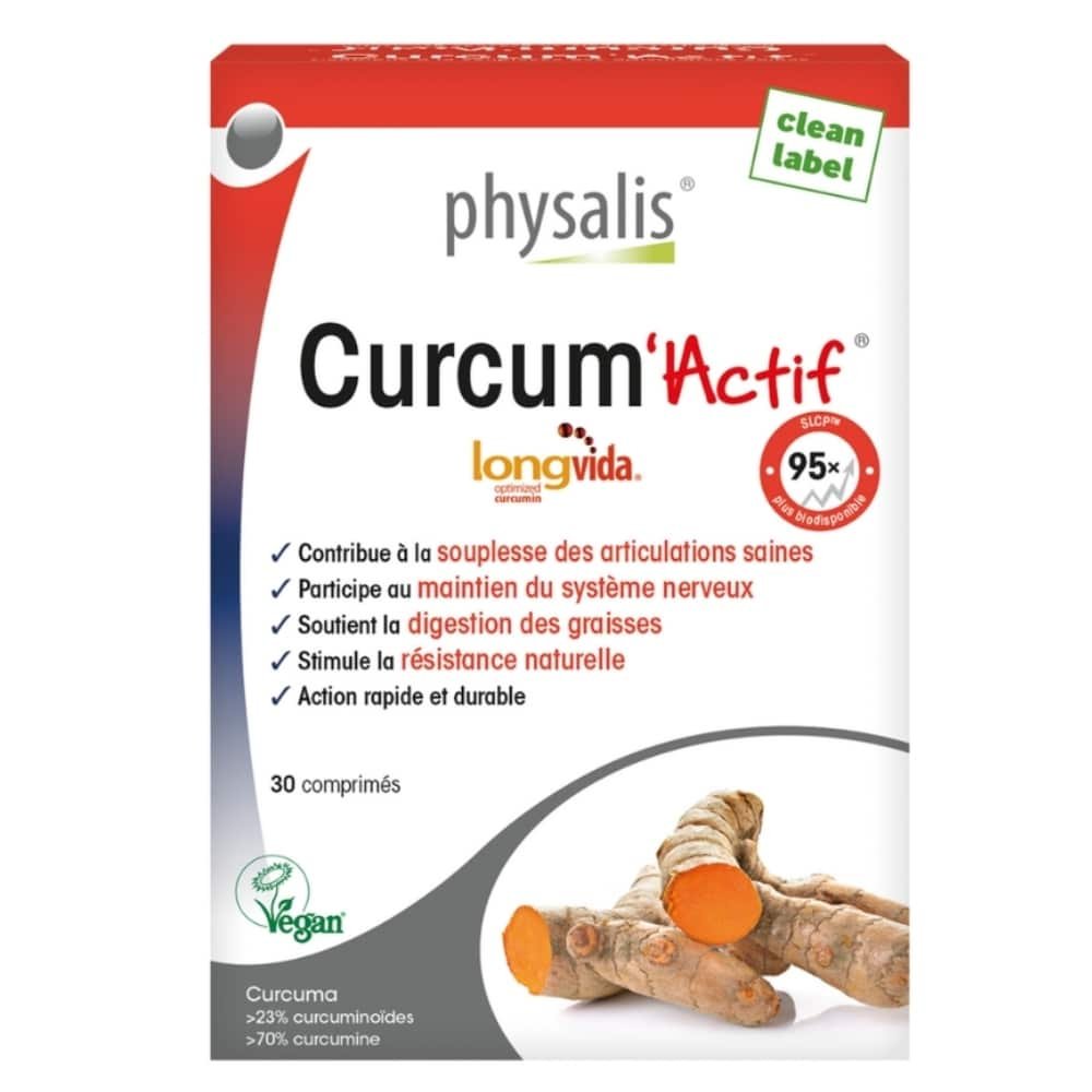 physalis – curcuma actif articulation et systeme nerveux – 30 comprimes