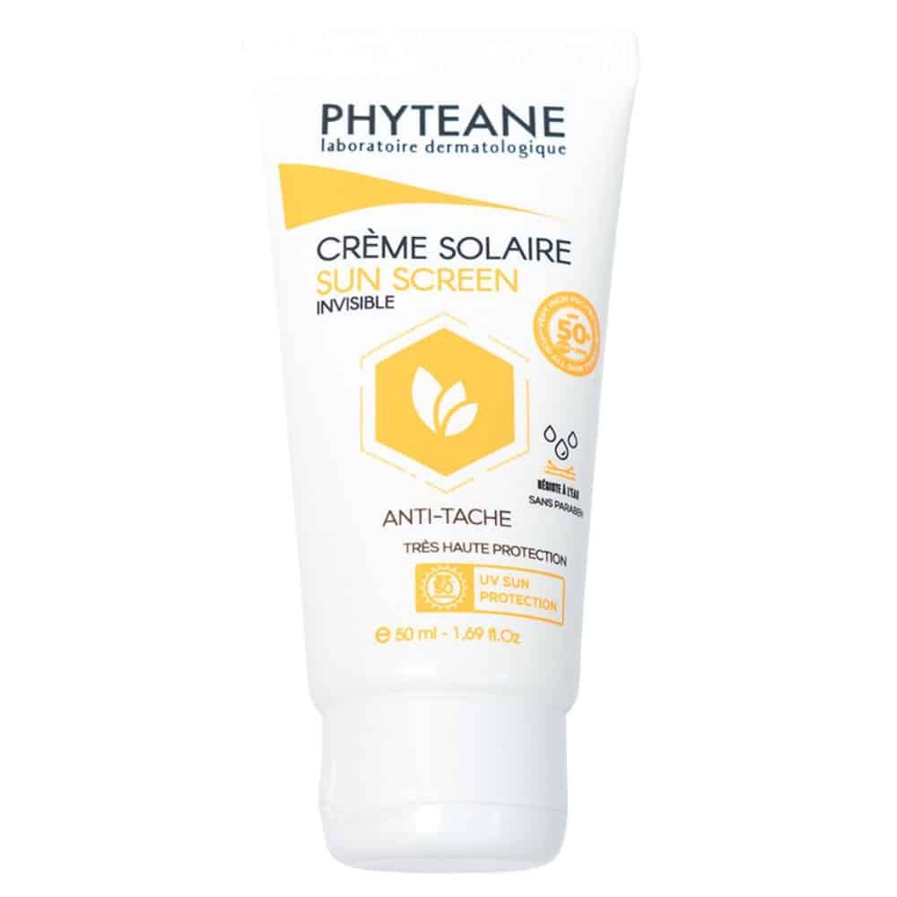 phyteane – creme solaire anti taches invisible spf50+ – 50ml