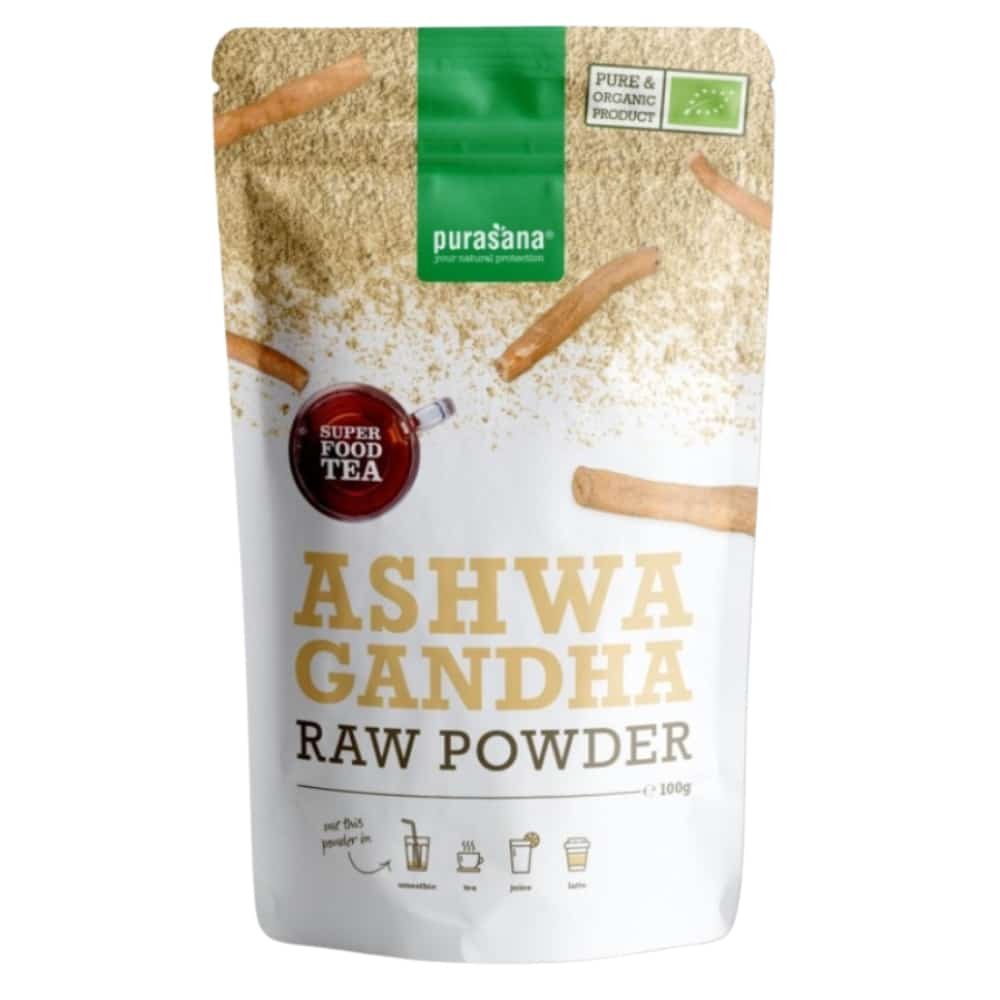 purasana – poudre d’ashwaganda bio – 100gr – purasana