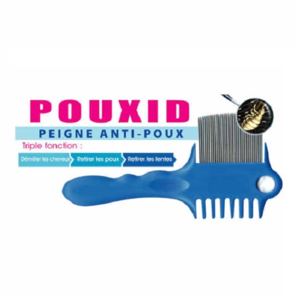 pouxid – peigne anti poux triple fonction – 1u