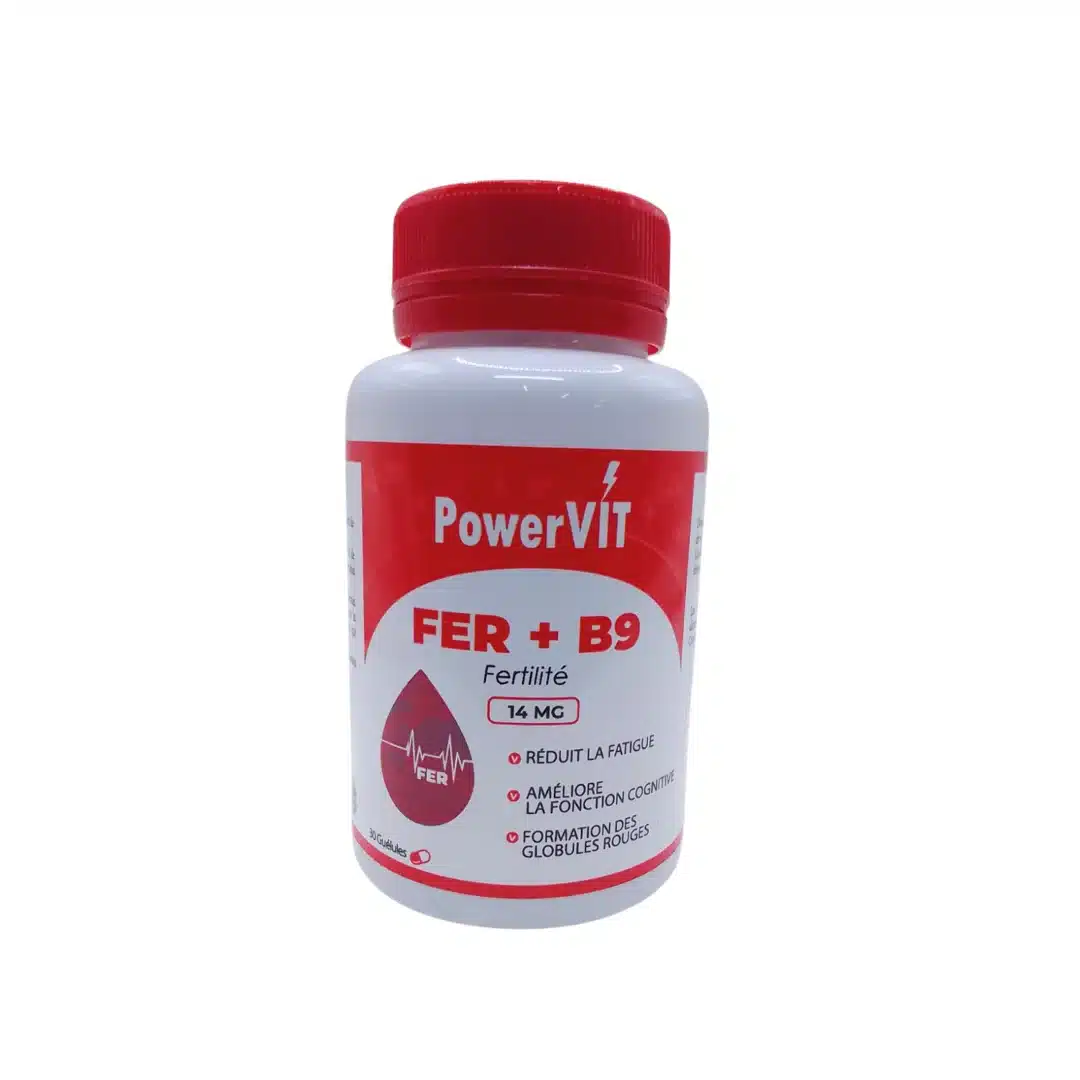 powervit – fer + b9 14mg – 30 gelules