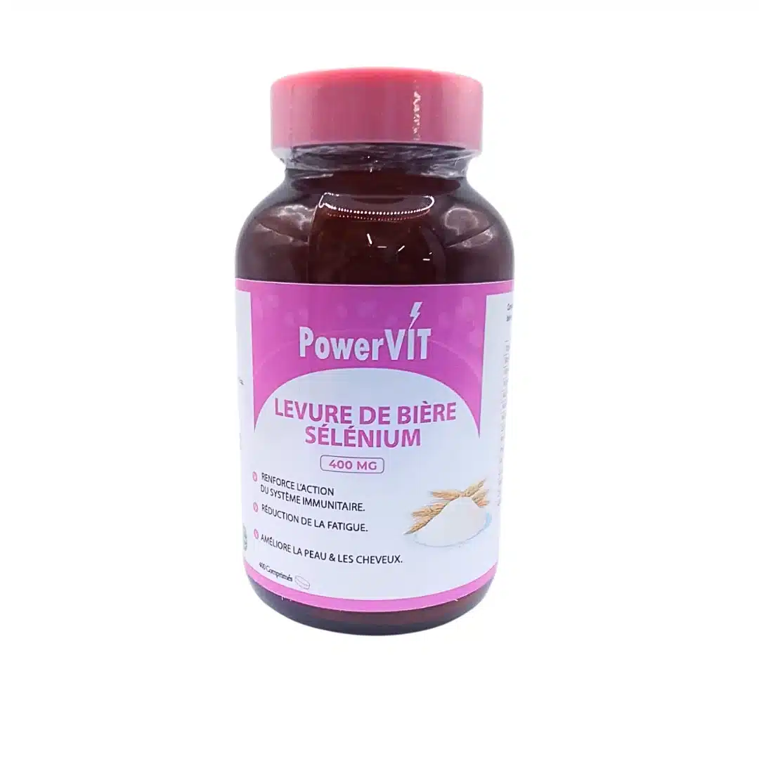 powervit – levure de biere selenium 400mg – 400 gelules
