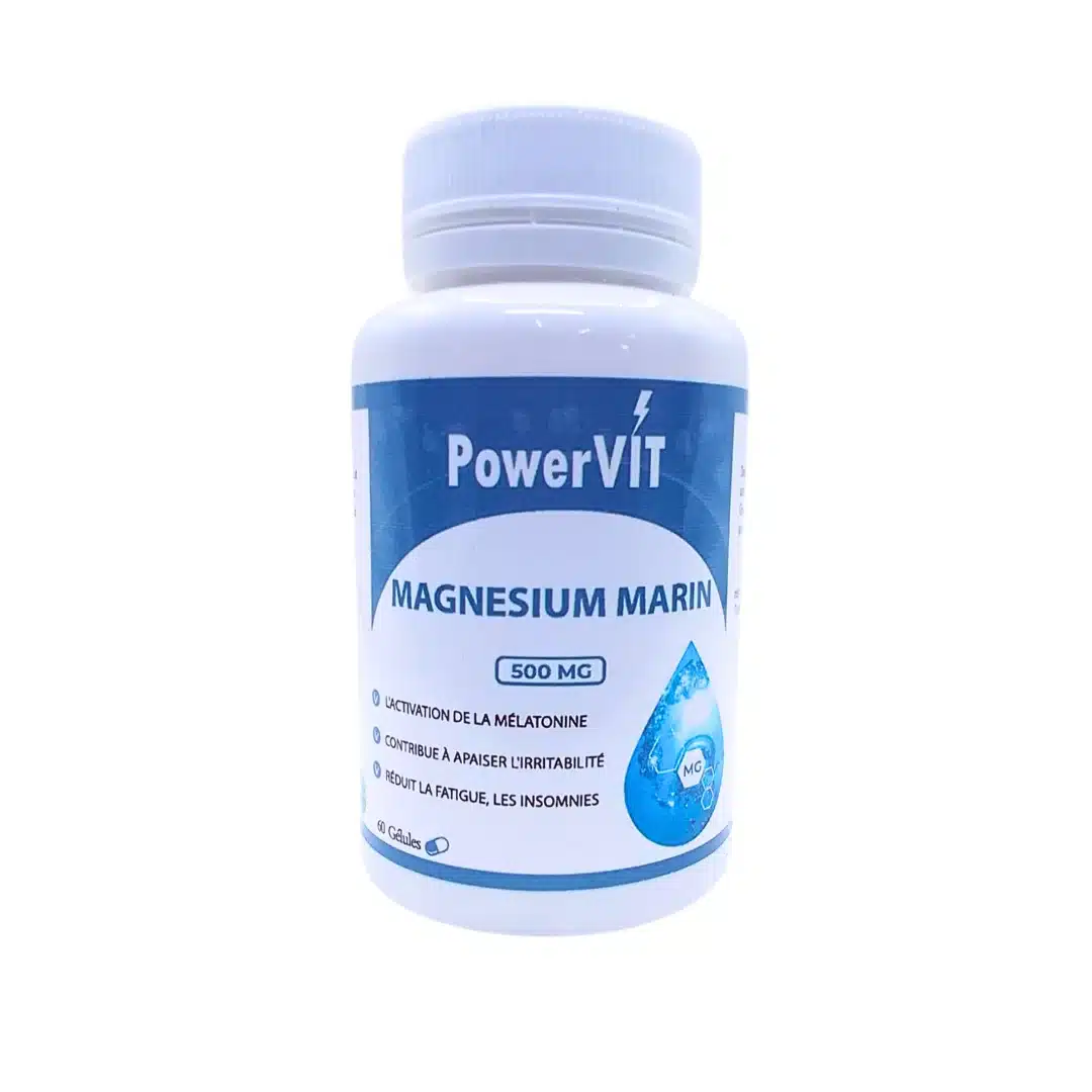 powervit – magnesium marin 500mg – 60 gelules