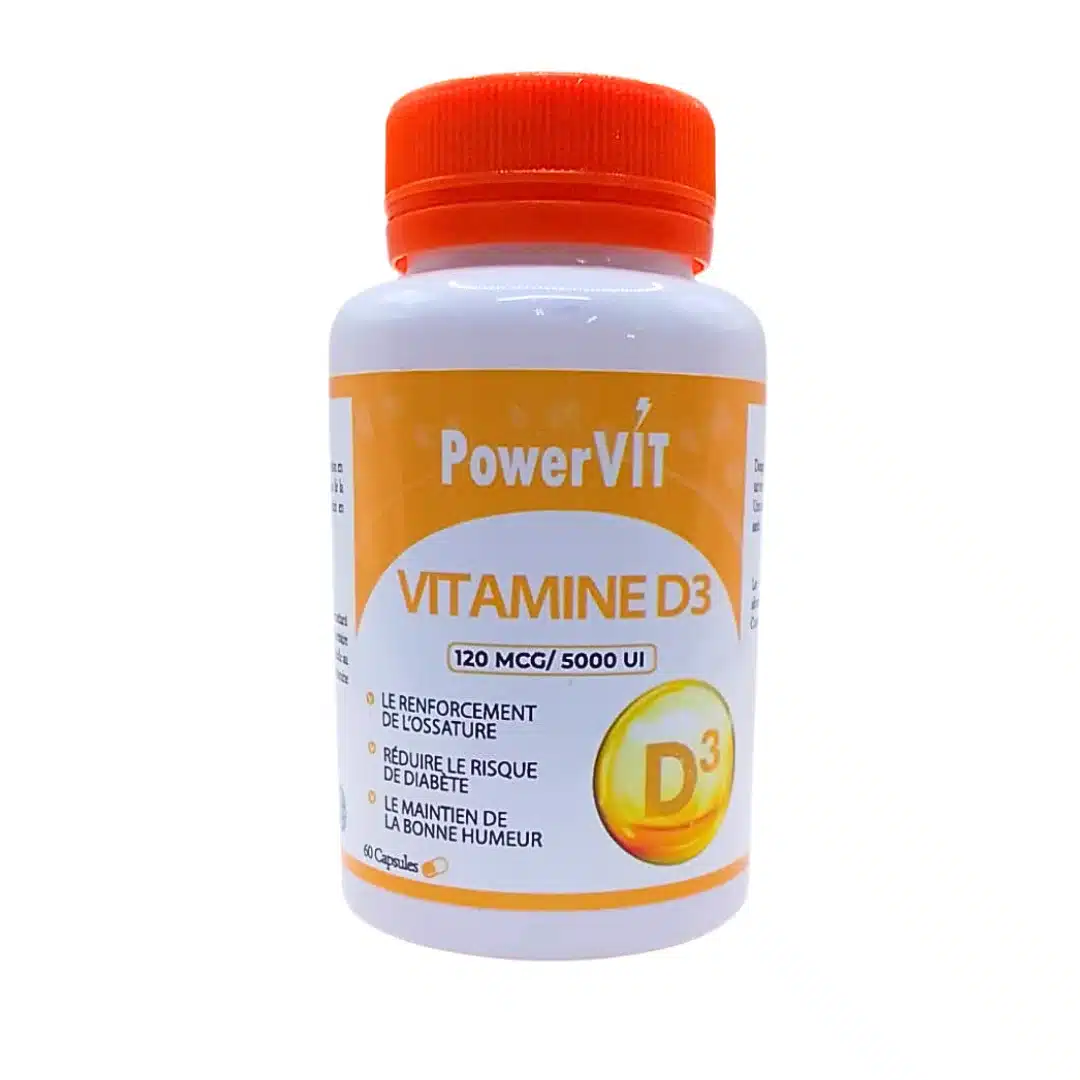 powervit – vitamine d3 5000ui – 60 capsules