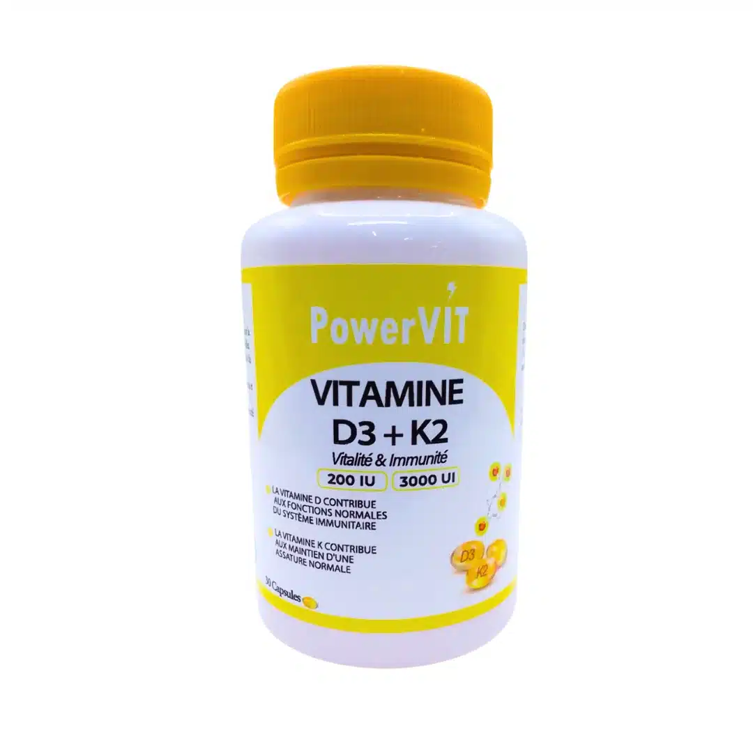 powervit – vitamine d3+k2 – 30 capsules