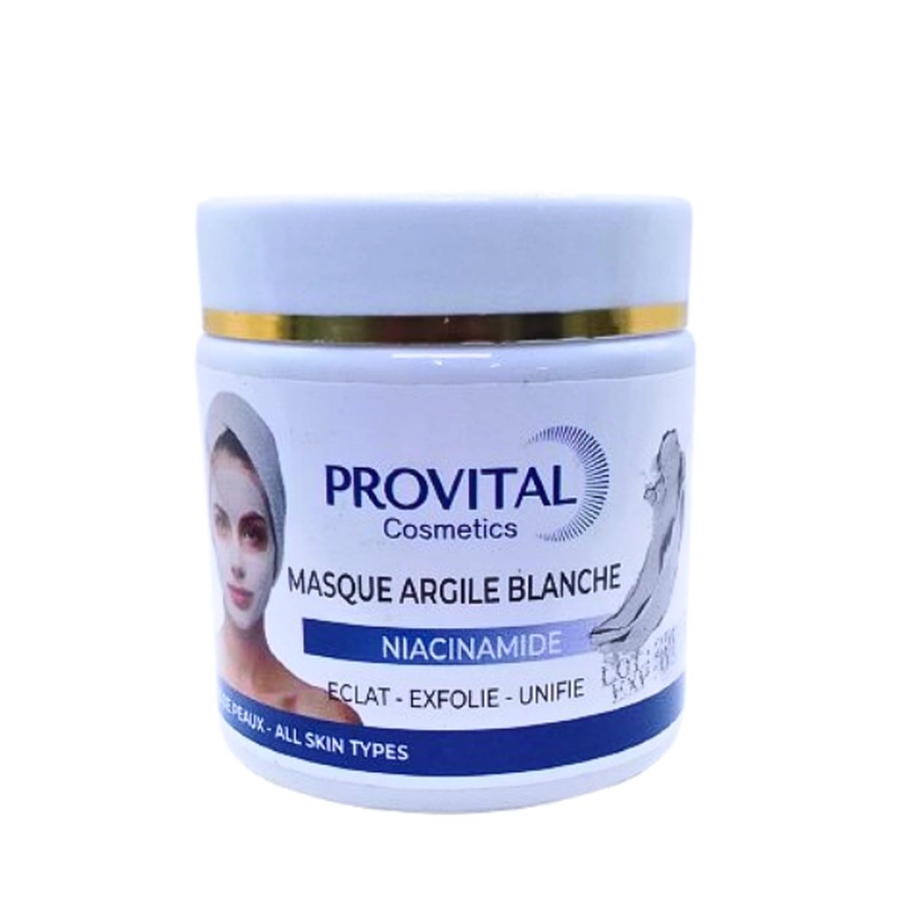 pro vital – niacinamide masque argile blanche – 200g