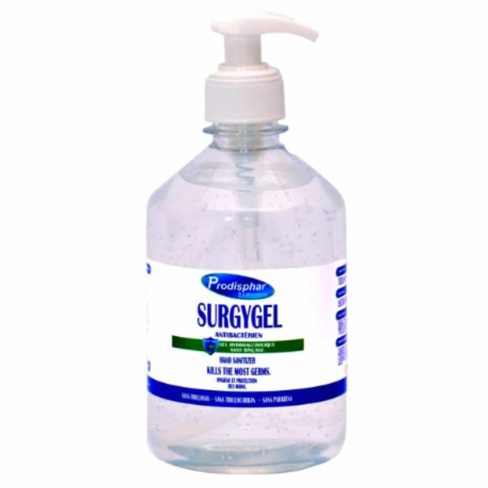 prodisphar – surgygel gel hydroalcoolique anti bacterien – 500ml