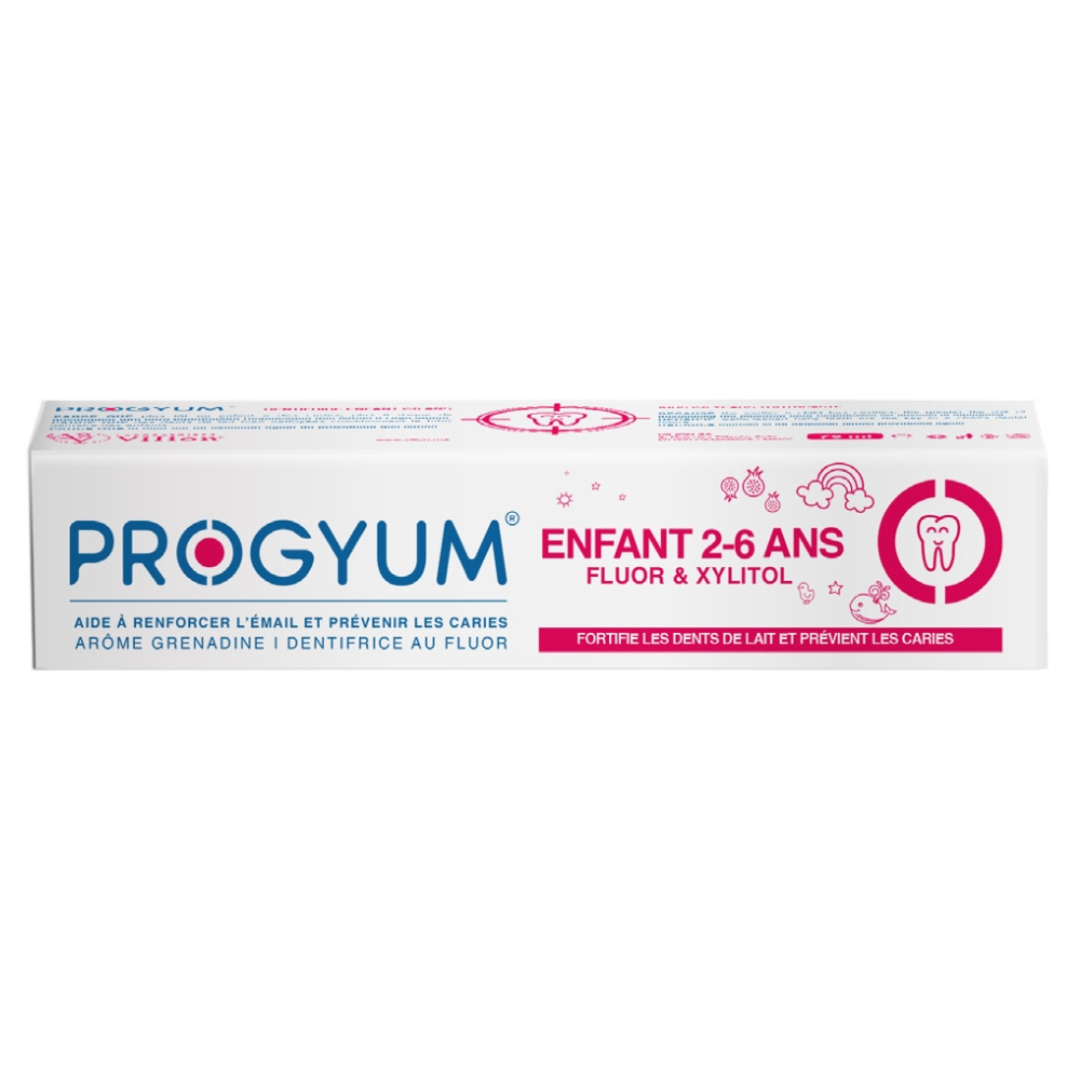 progyum – dentifrice enfant 2 6 ans 75ml