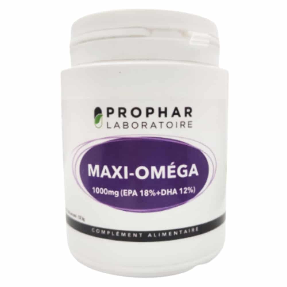 prophar – maxi omega 1000mg (epa 18% + dha 12%) – 100 gelules
