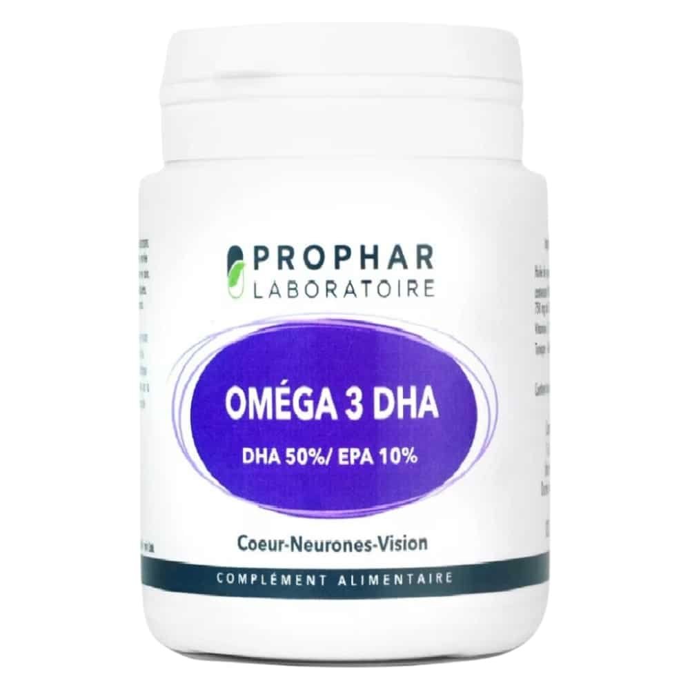 prophar – omega 3 dha 50% epa 10% coeur, neurones et vision – 100 capsules