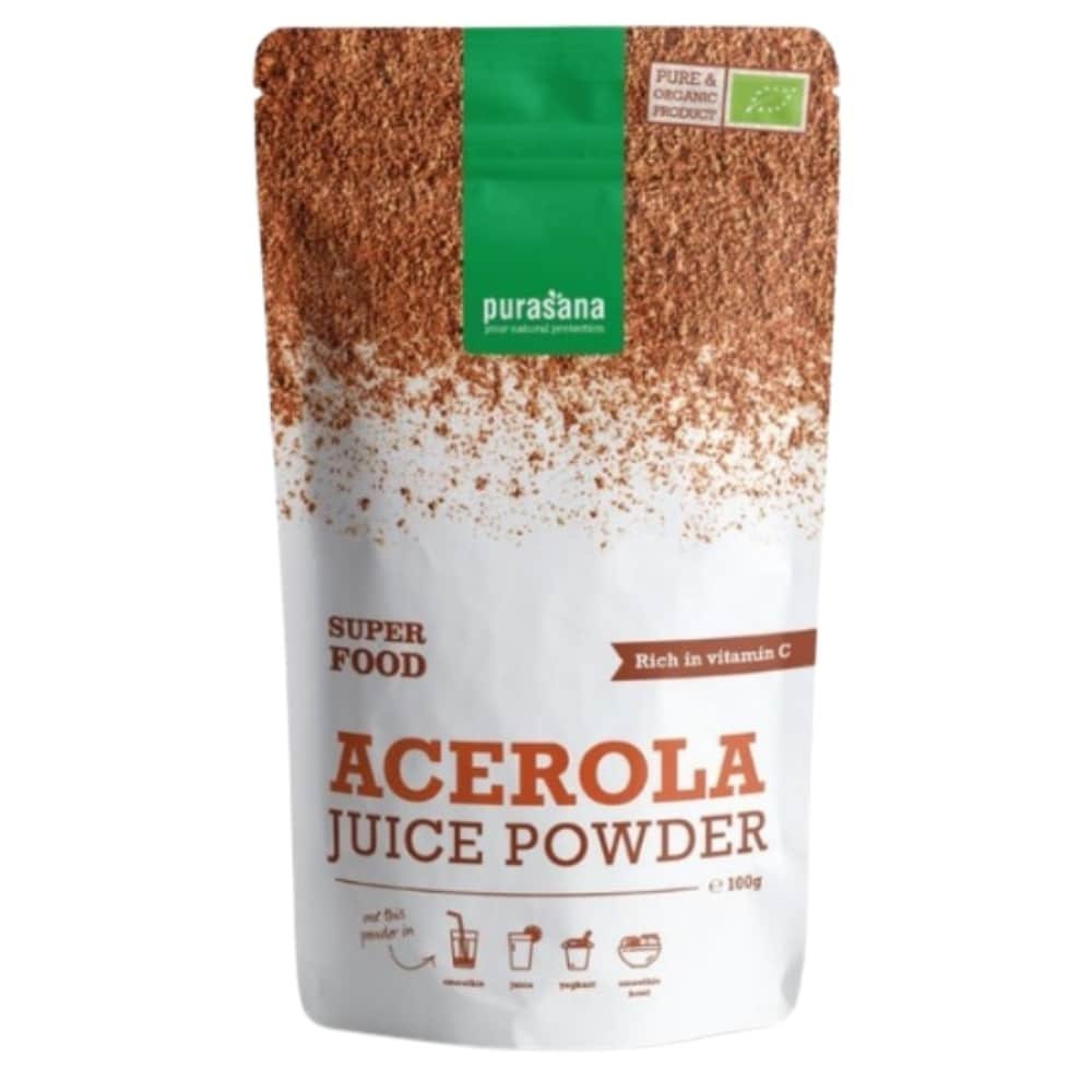 purasana – super food acerola riche en vitamine c poudre bio – 100g