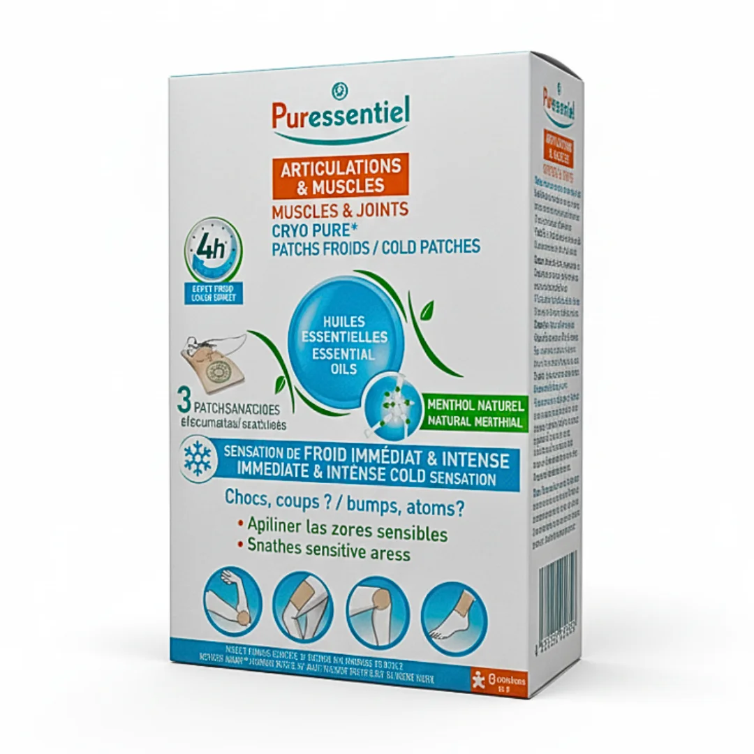 puressentiel – articulations et muscles cryo pure patchs froids 3un