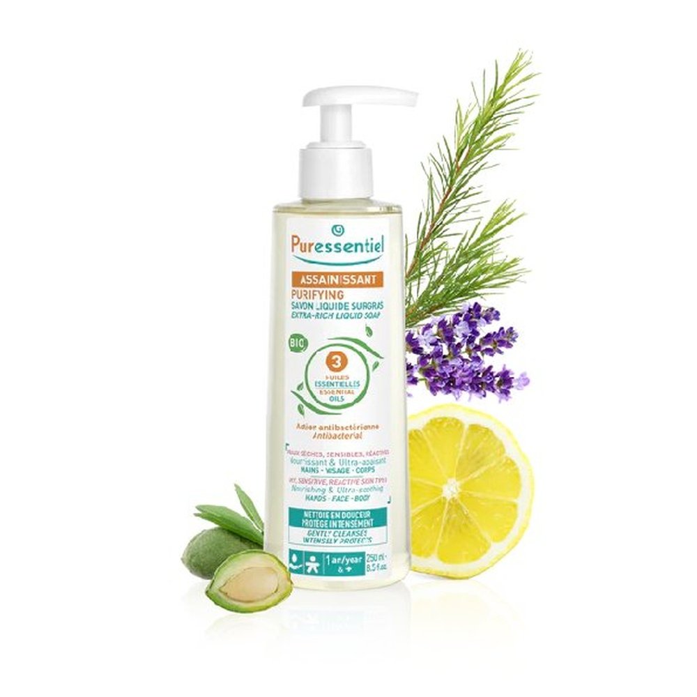 puressentiel – assainissant savon liquide surgras – 500ml