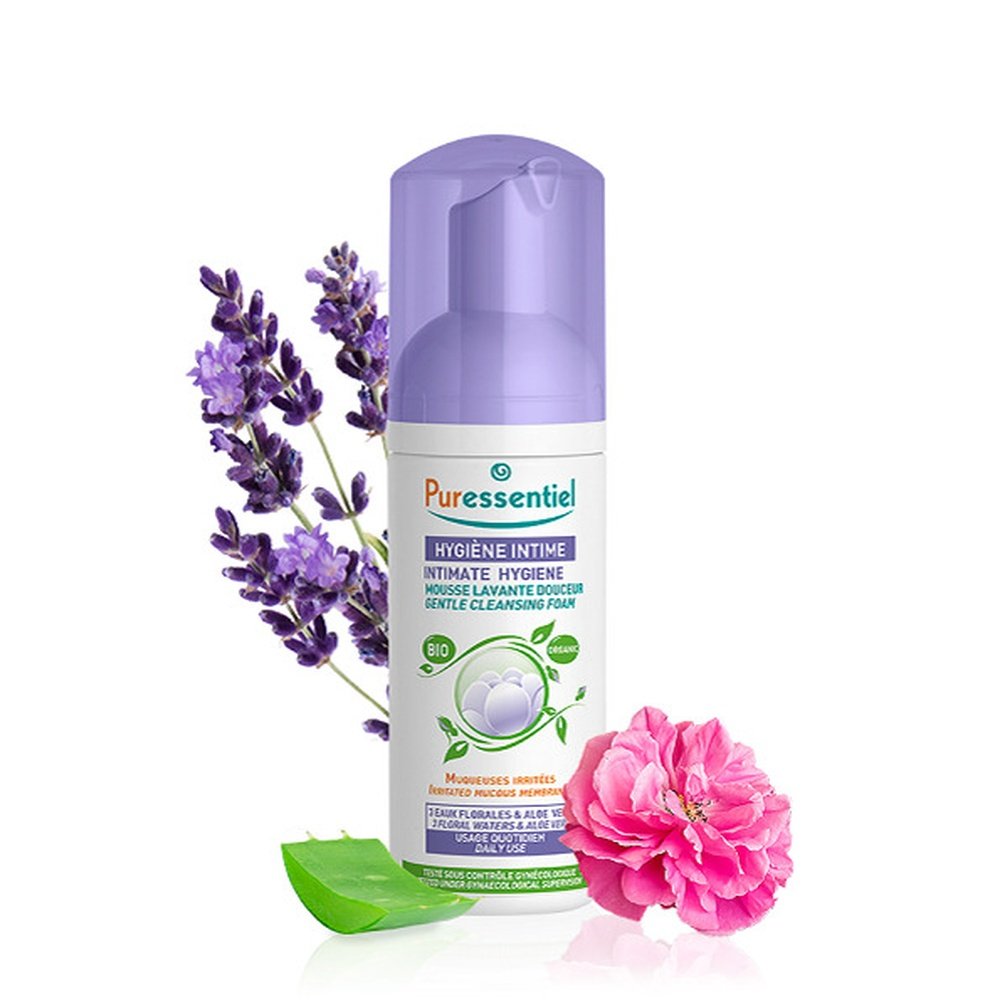 puressentiel – mousse lavante douceur bio hygiene intime150ml