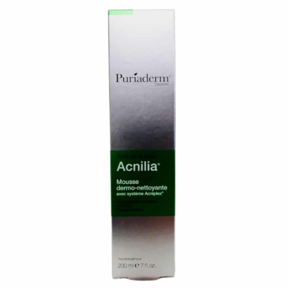 puriaderm – acnilia mousse dermo nettoyante – 200ml