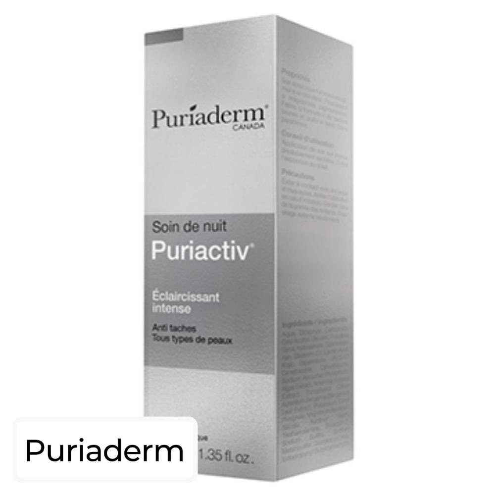 puriaderm – puriactiv soin de nuit eclaircissant intense – 30ml