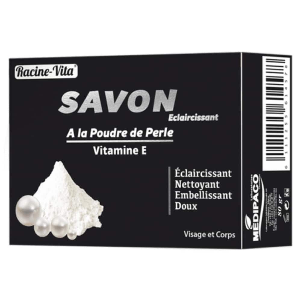 racine vita – savon eclaicissant poudre de perle vitamine e – 80g