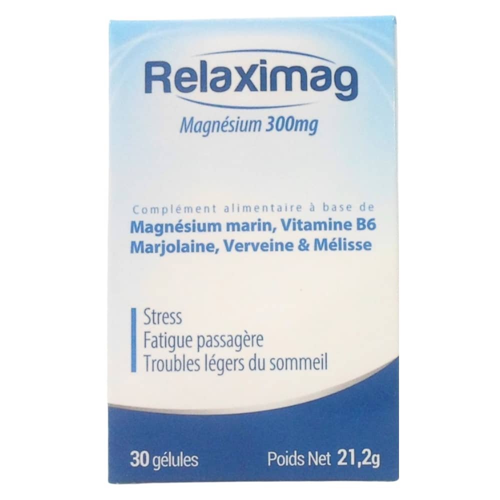 relaximag – magnesium 300mg – 30 gelules