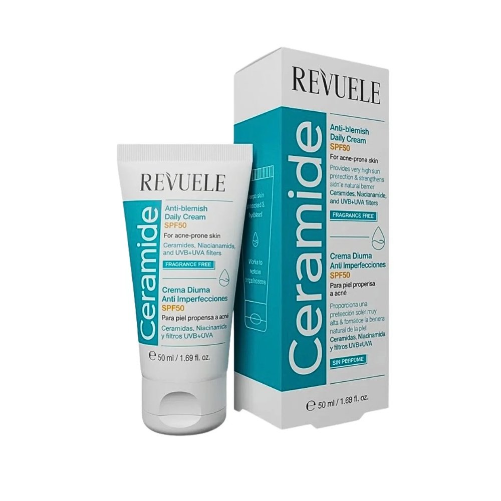 revuele – ceramide anti blemish daily cream spf50 – 50ml