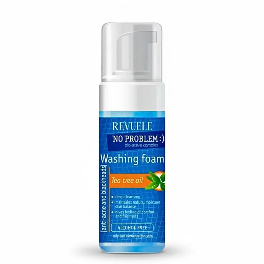 revuele – no problem washing foam tea tree oil – 150ml