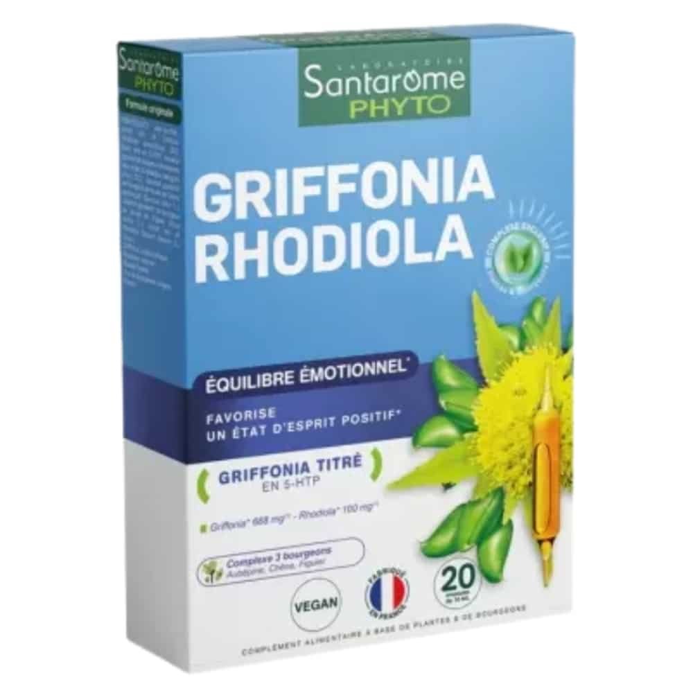 santarome – griffonia rhodiola – 20 ampoules