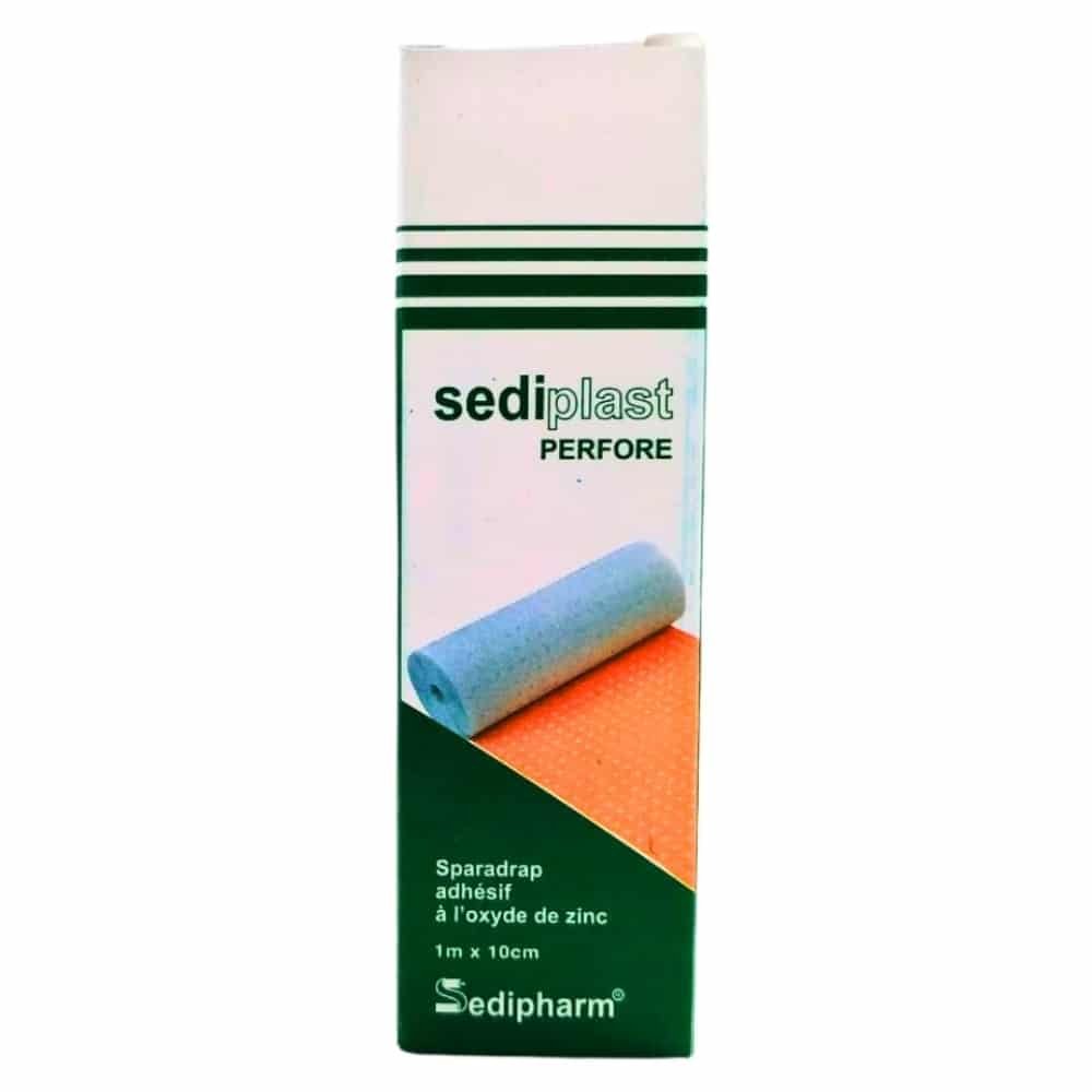 sediplast – sparadrap adhesif perfore a l’oxyde de zinc 1mx10cm – 1u