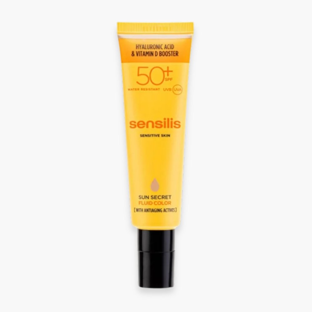 sensilis – sun secret fluid color solaire anti age teinte spf50+ – 50ml