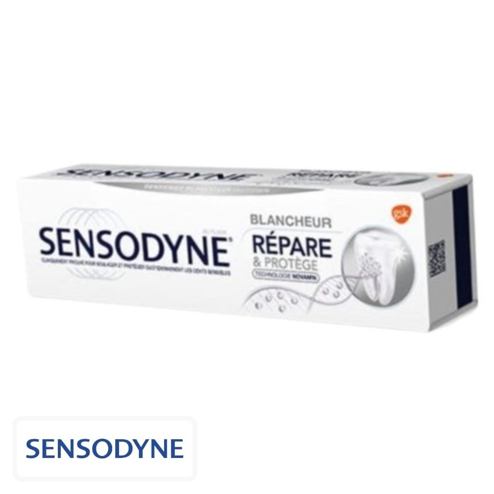sensodyne – dentifrice blancheur repare et protege – 75ml