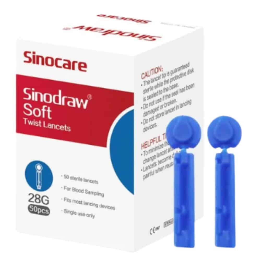 sinocare – sinodrow soft lancets – 50u