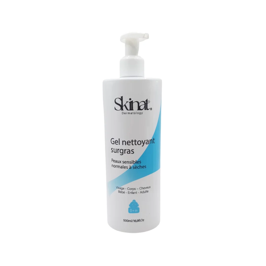 skinat – gel nettoyant surgras – 500ml