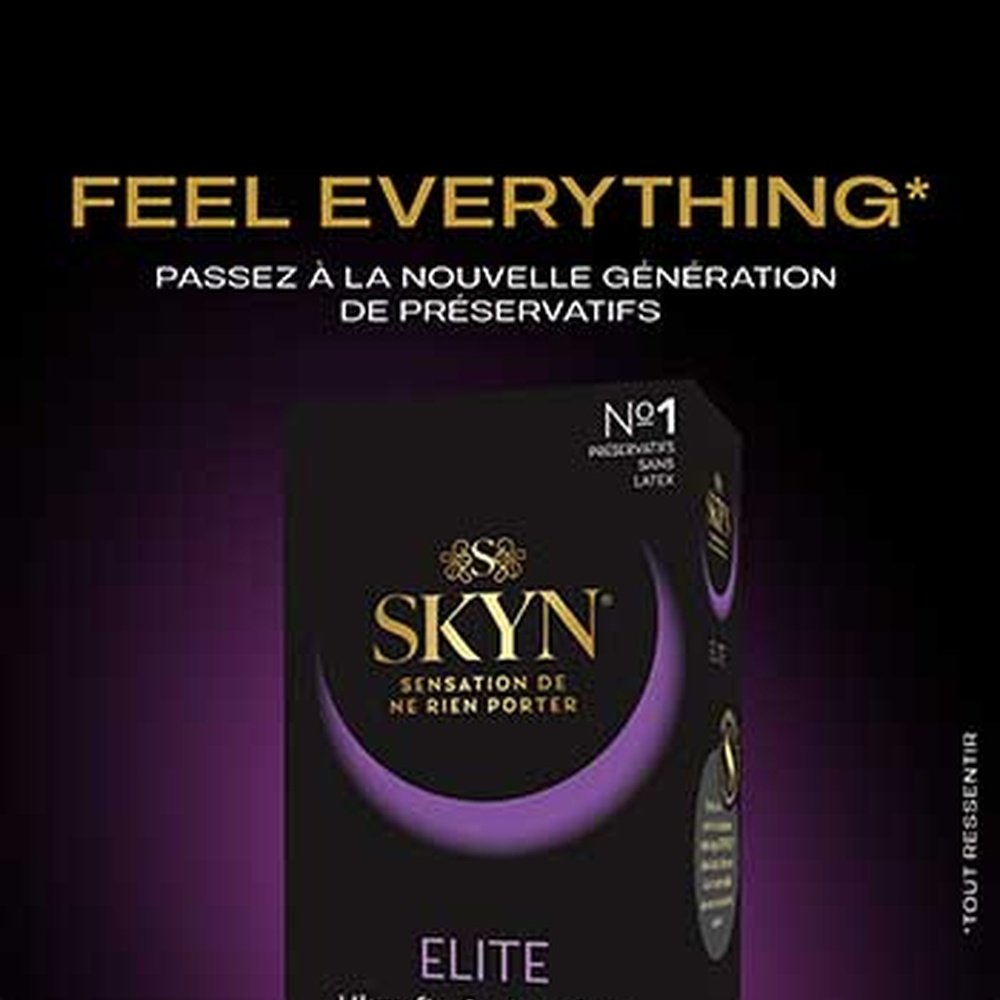 skyn – preservatif elite ultra fins et ultra doux – 10u skyn – preservatif elite ultra fins et ultra doux – 10u