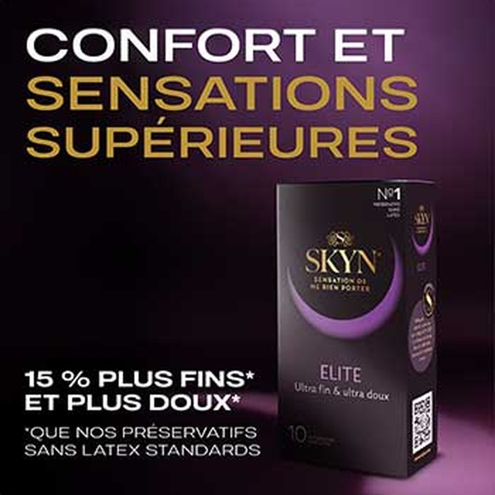 skyn – preservatif elite ultra fins et ultra doux – 10u skyn – preservatif elite ultra fins et ultra doux – 10u