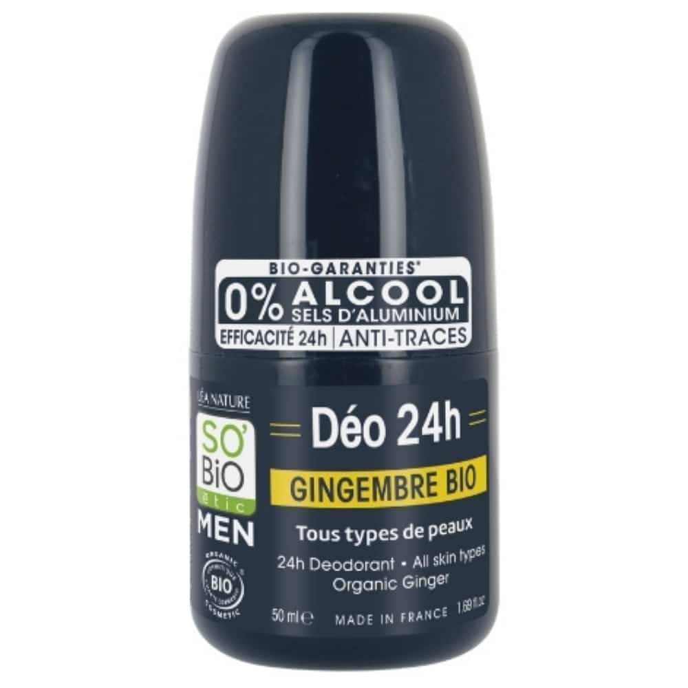 so bio – men deo soin deodorant 24h gingembre bio – 50ml