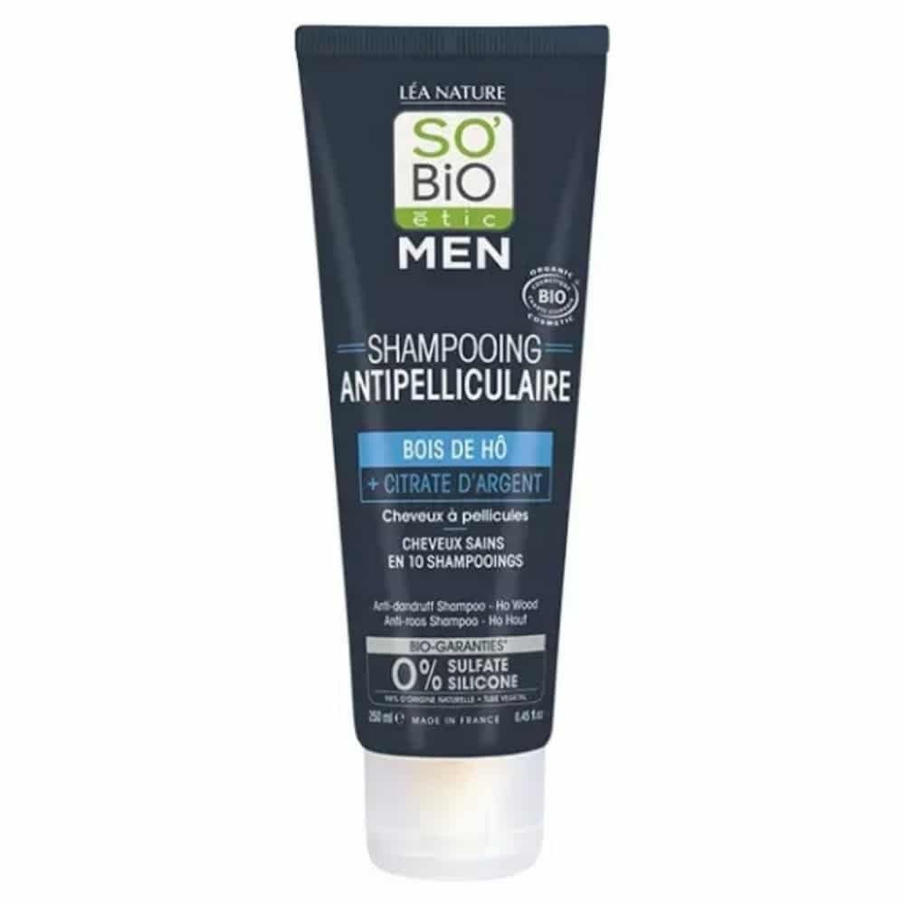 so bio – men shampoing antipelliculaire bois de ho et citrate d’argent bio – 250ml