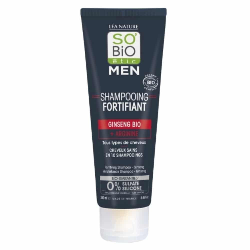so bio – men shampoing fortifiant ginseng et arginine bio – 250ml