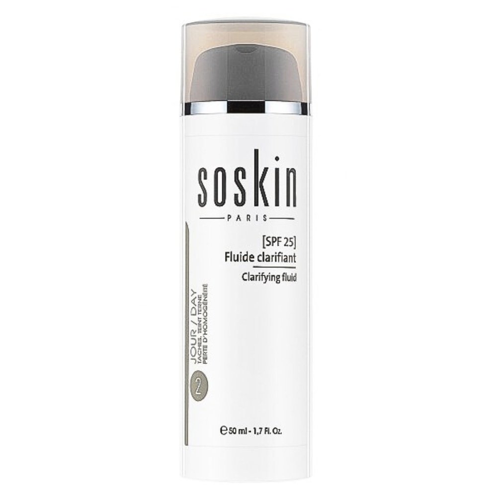 soskin – fluide clarifiant jour spf 25 – 50ml