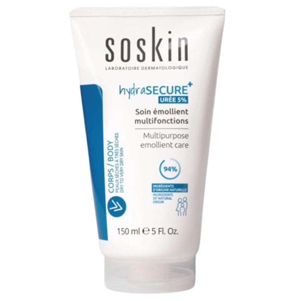 soskin – hydrasecure+ soin emolient uree5% – 150ml