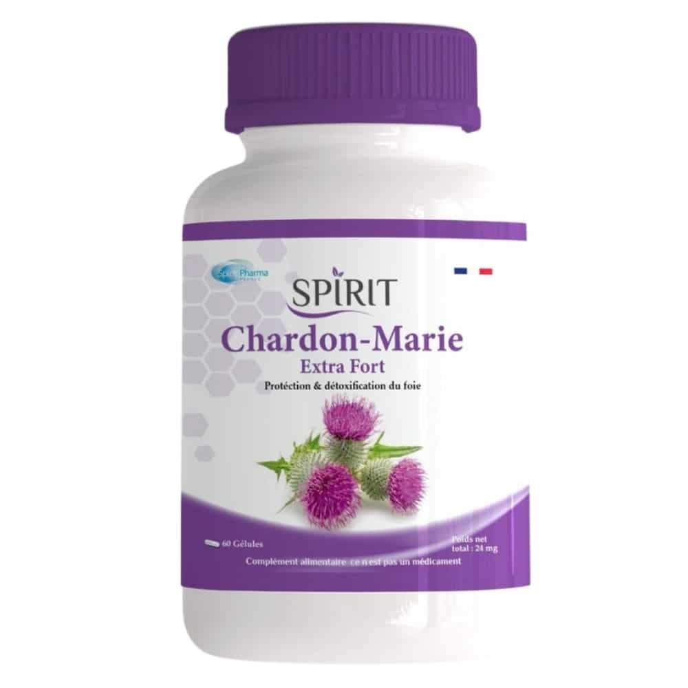 spirit pharma – chardon marie extra fort protection du foie – 60 gelules
