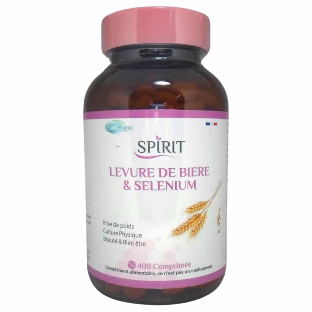 spirit pharma – levure de biere et selenium prise de poids – 400 comprimes