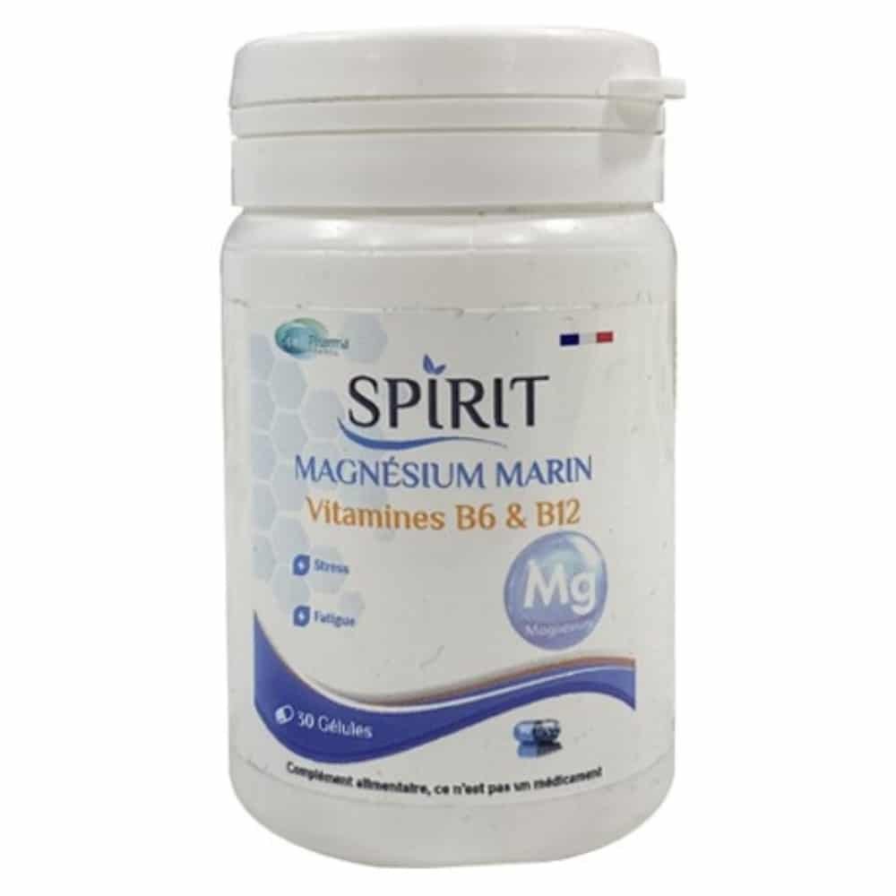 spirit pharma – magnesium marin et vitamine b6 et b12 – 30 gelules