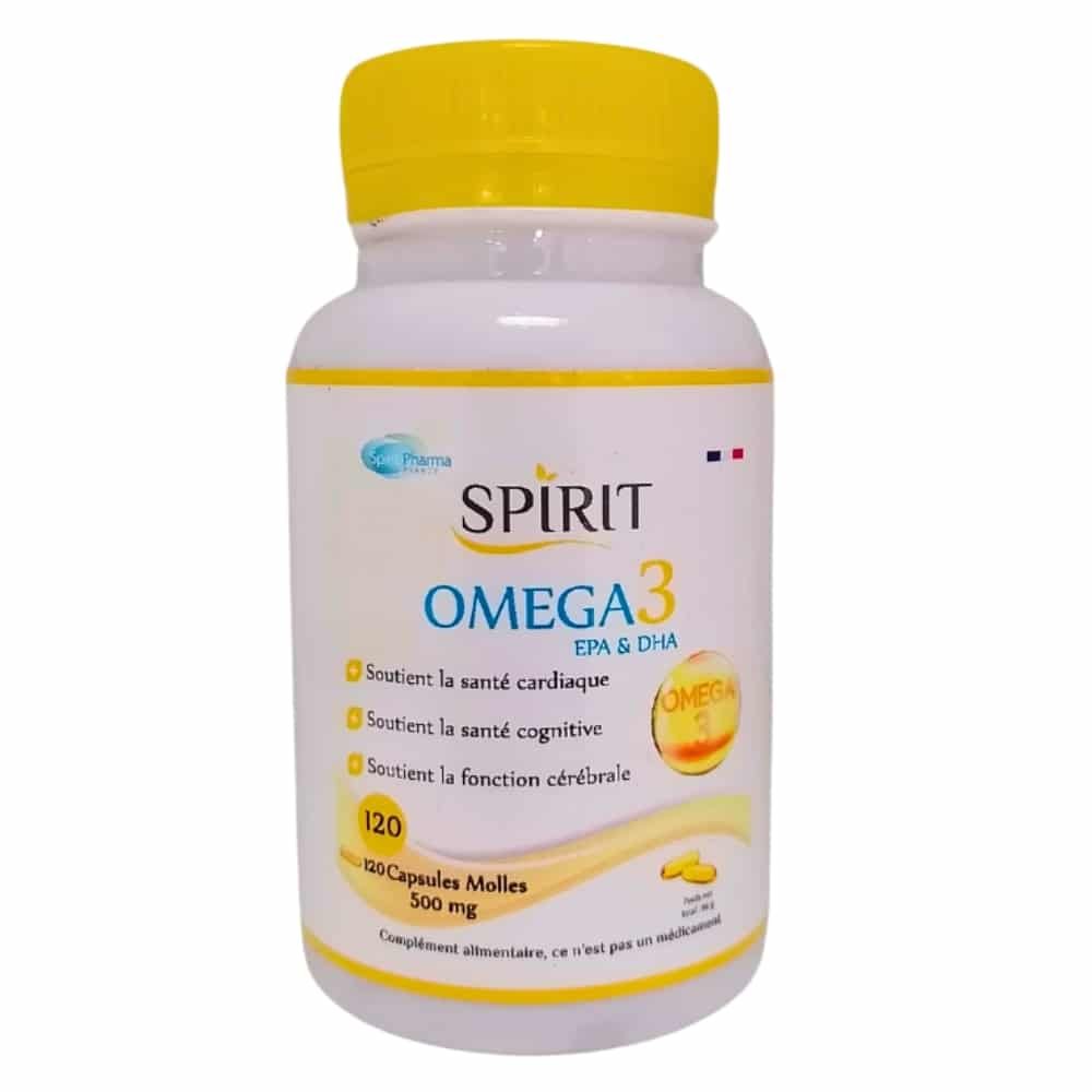 spirit pharma – omega 3 epa et dha 500mg – 120 capsules