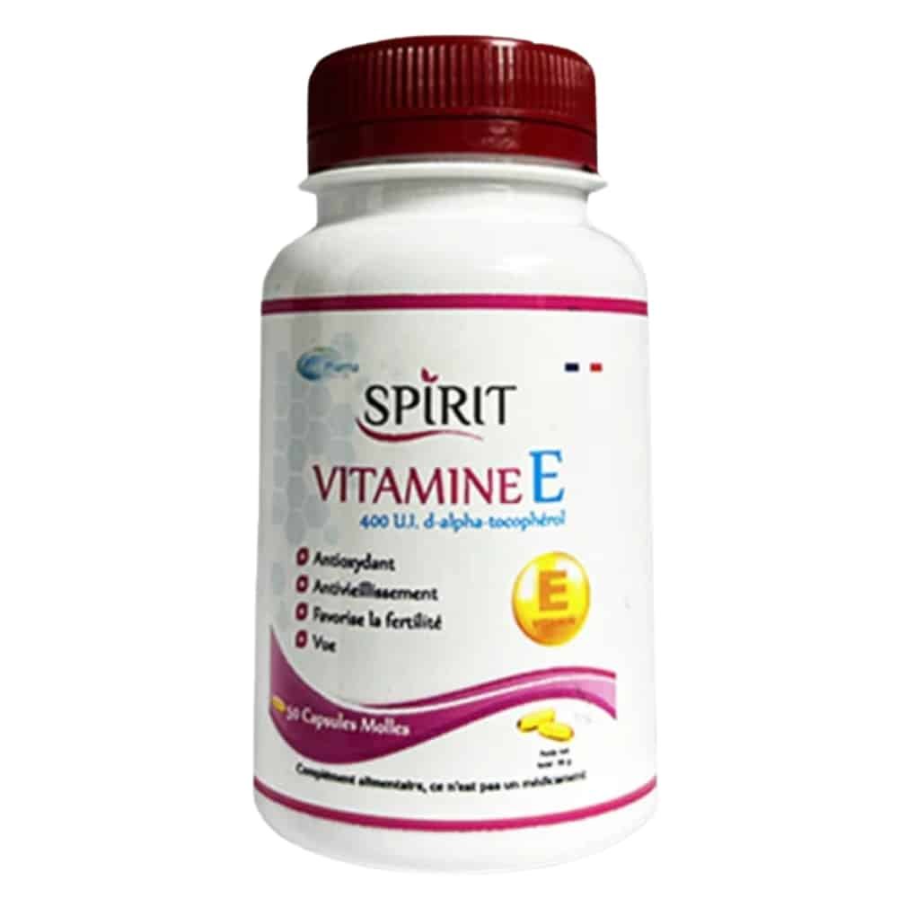 spirit pharma – vitamine e 400 ui d alpha tocopherol – 50 capsules